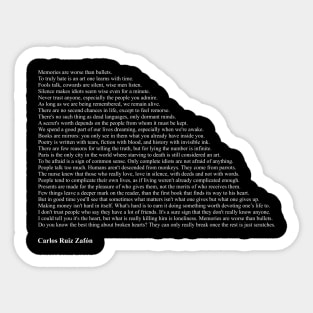 Carlos Ruiz Zafón Quotes Sticker